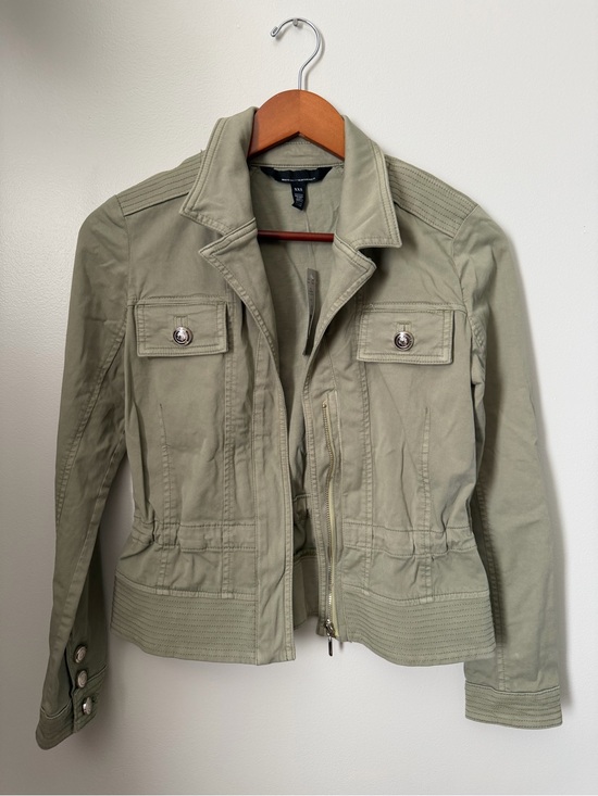 White House Black Market Jackets & Blazers - White House Black Market Light Olive Utility Jacket